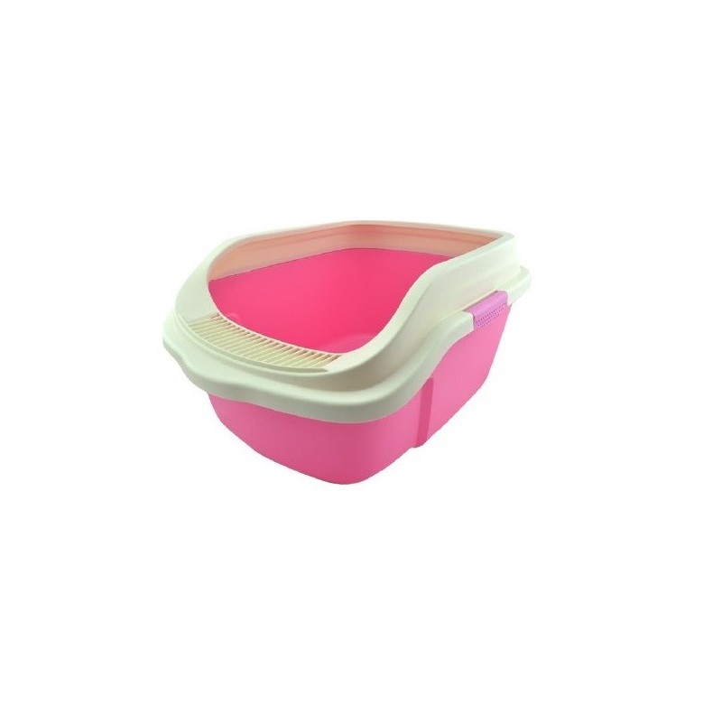ARENERO P/GATO C/REJILLA 51.3X39X24.3CM ROSA