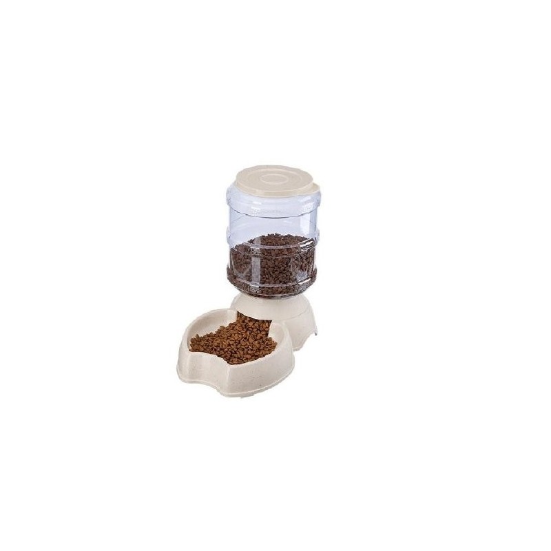 PET FOOD DISPENSER 2.3KGS BEIGE SUNNY