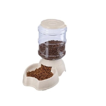 PET FOOD DISPENSER 2.3KGS BEIGE SUNNY