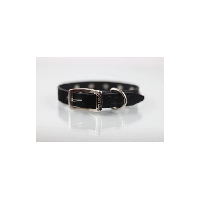COLLAR PIEL C/ESTOPEROLES 2CM T12 NEGRO