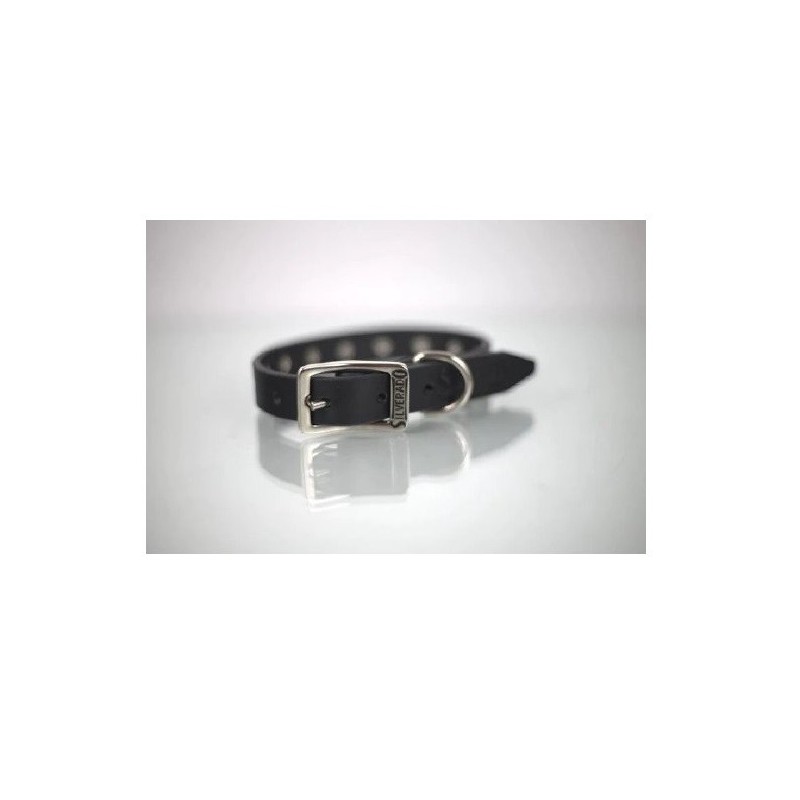 COLLAR PIEL C/ESTOPEROLES 1CM T8 NEGRO
