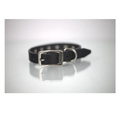 COLLAR PIEL C/ESTOPEROLES 1CM T10 NEGRO