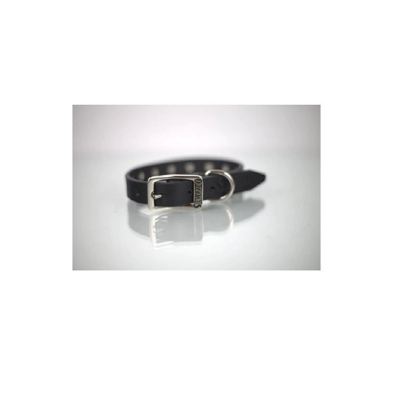 COLLAR PIEL C/ESTOPEROLES 1CM T10 NEGRO