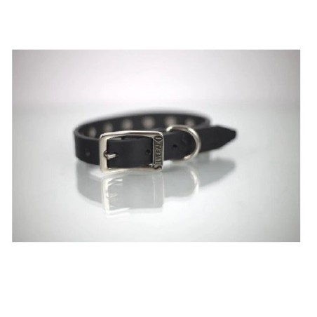 COLLAR PIEL C/ESTOPEROLES 1CM T10 NEGRO