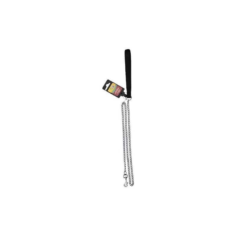 CORREA NEGRA C/CADENA METALICA 2MMX120CM