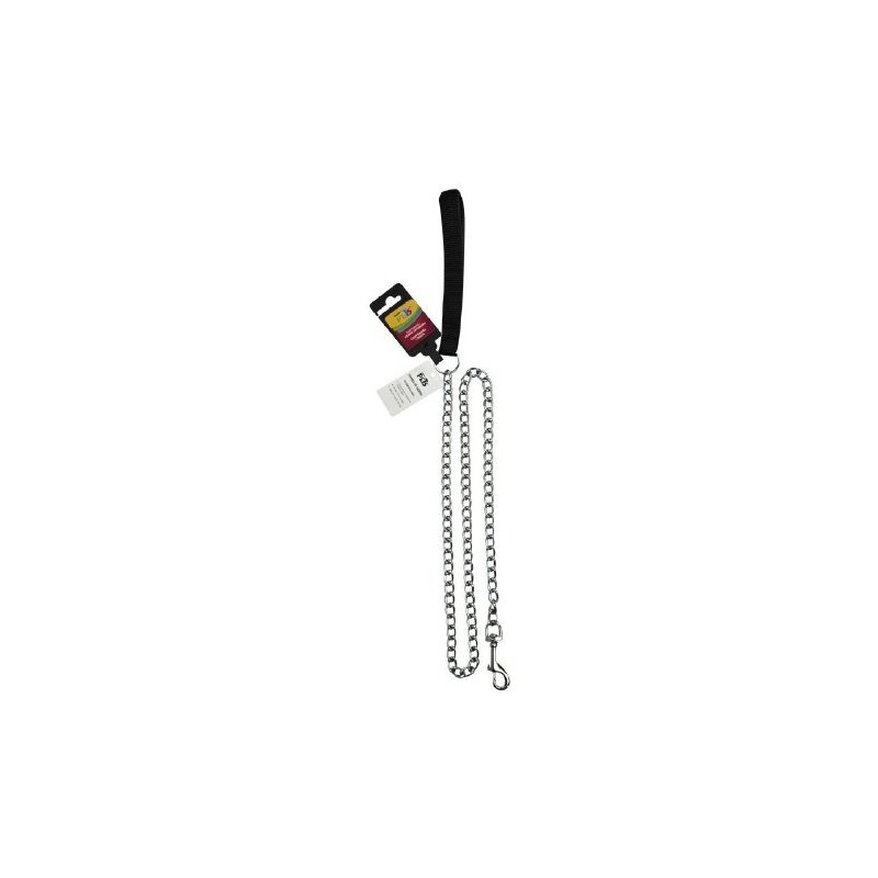 CORREA NEGRA C/CADENA METALICA 3MMX120CM