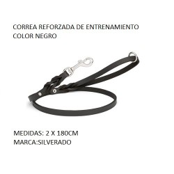CORREA REFORZADA ENTRENAM. C/MANIQ 2X180CM NEGRA
