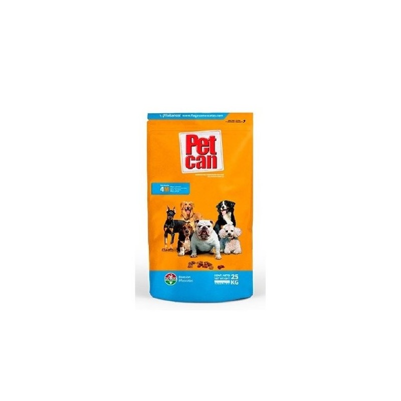 PET CAN ADULTO EMPAQUE PLASTIRAFIA 25 KG.