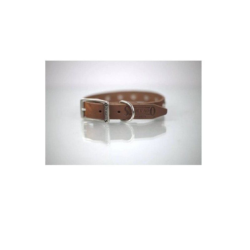 COLLAR PIEL C/ESTOPEROLES 1CM T8 PIEL