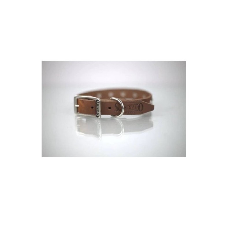 COLLAR PIEL C/ESTOPEROLES 1CM T14 PIEL