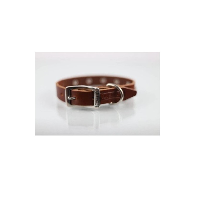 COLLAR PIEL C/ESTOPEROLES 2CM T12 PIEL