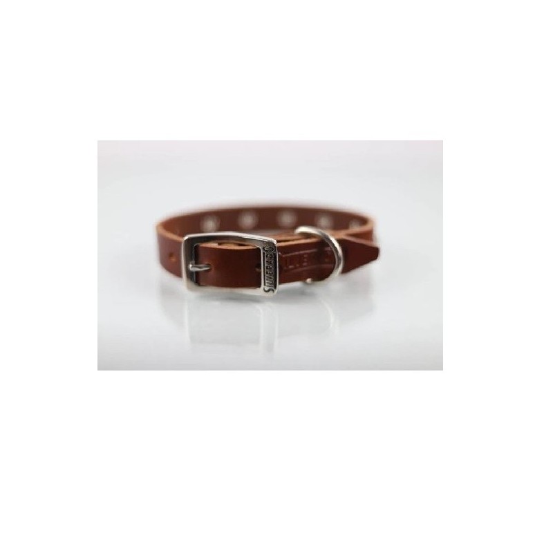COLLAR PIEL C/ESTOPEROLES 2CM T16 PIEL