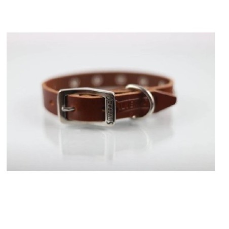 COLLAR PIEL C/ESTOPEROLES 2CM T16 PIEL