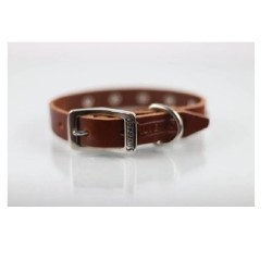 COLLAR PIEL C/ESTOPEROLES 2CM T18 PIEL