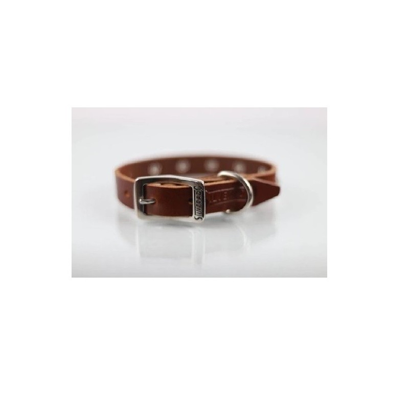 COLLAR PIEL C/ESTOPEROLES 2CM T18 PIEL