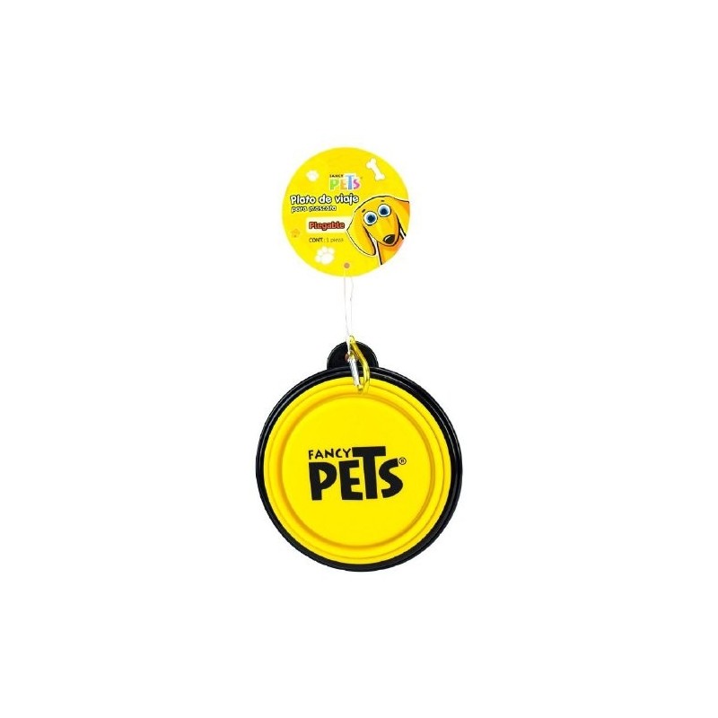 PLATO PLEGABLE MEDIANO P/VIAJE AMARILLO