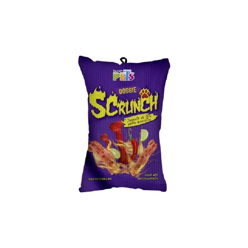 JUGUETE DE TELA DOGGIE SCRUNCH FUEGO