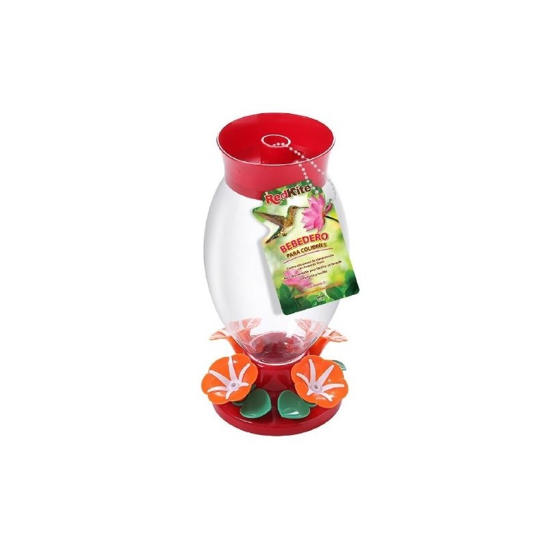 BEBEDERO C/HIBISCOS P/COLIBRI 2 L COLIBRIS ALIMENTADOR CON HIBISCOS