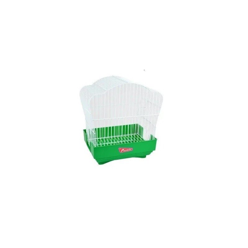 JAULA SERRANO BLANCO (BANDEJA COLOR VERDE)