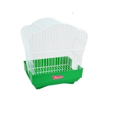 JAULA SERRANO BLANCO (BANDEJA COLOR VERDE)