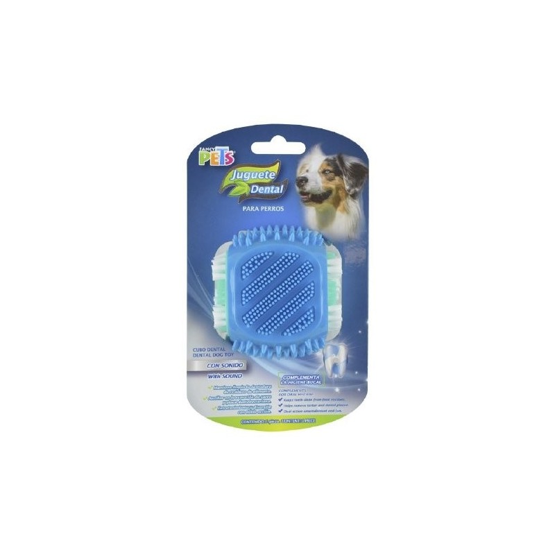 JUGUETE CUBO DENTAL C/CERDAS P/PERRO