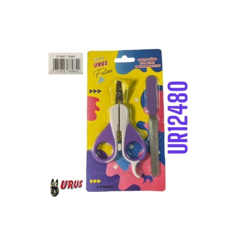 CORTAUÑAS P/GATO  CON LIMA GRANDE MORADO URUS
