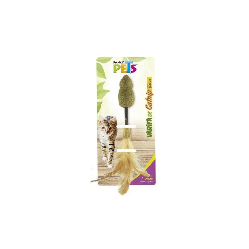 VARITA DE CATNIP RATON CON PLUMA
