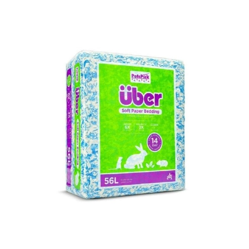 UBER BLUE/WHITE PAPER BEDDING 56L