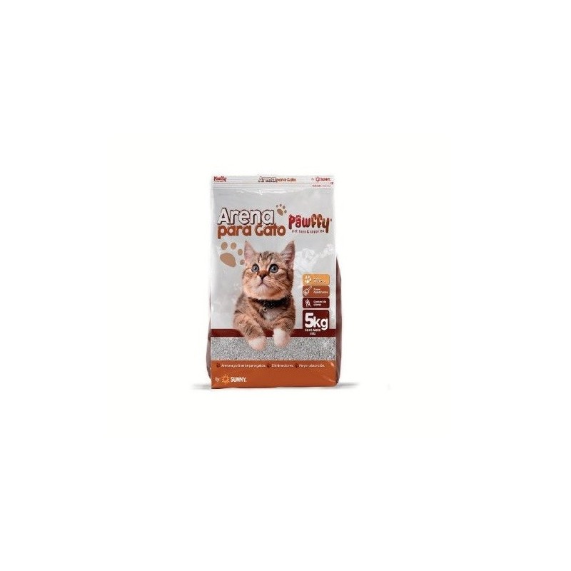 ARENA PARA GATOS PAWFFY SIN AROMA 5 KG