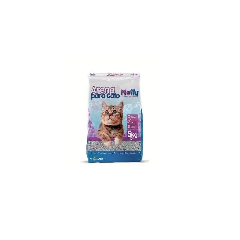 ARENA PARA GATOS PAWFFY LAVANDA 5 KG