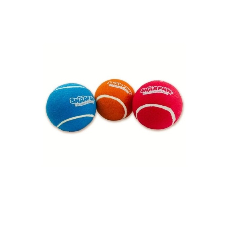 TINNY CHUMS PELOTA DE TENNIS VARIOS COLORES CON SONIDO 3 PIEZAS 2