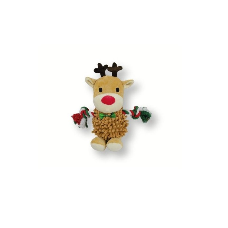 FLUFFY CHUMS PELUCHE ALCE NAVIDAD CON HILO