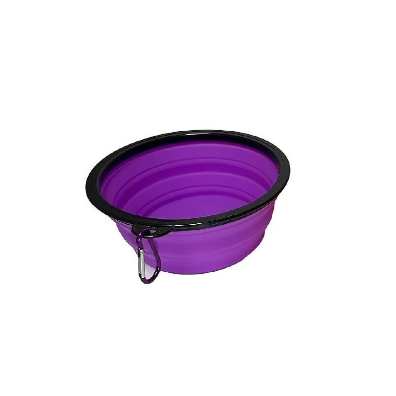 PLATO PLEGABLE MEDIANO P/VIAJE MORADO