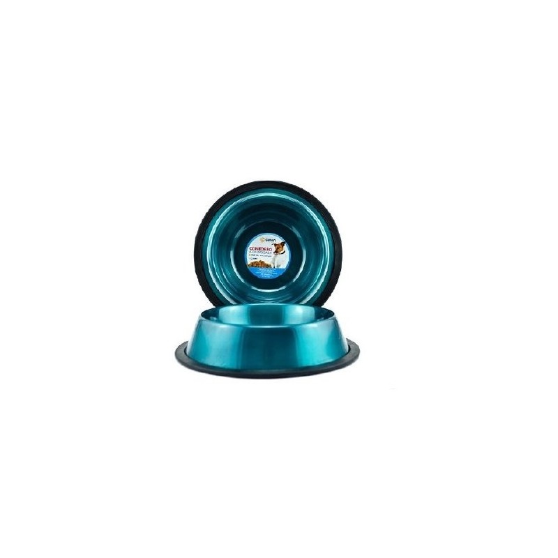 COMEDERO IMPORTADO ACERO INOX 32oz AZUL AQUA