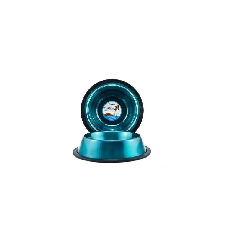 COMEDERO IMPORTADO ACERO INOX 96oz AZUL AQUA
