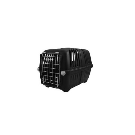 TRANSPORTADORA PRATIKO 1 EDICION ESPECIAL NEGRA CON PUERTA DE METAL 48 x 31.5 x 33 cm