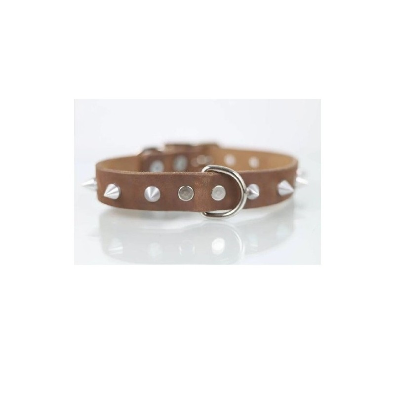 COLLAR PIEL C/PICOS 2CM T12 PIEL