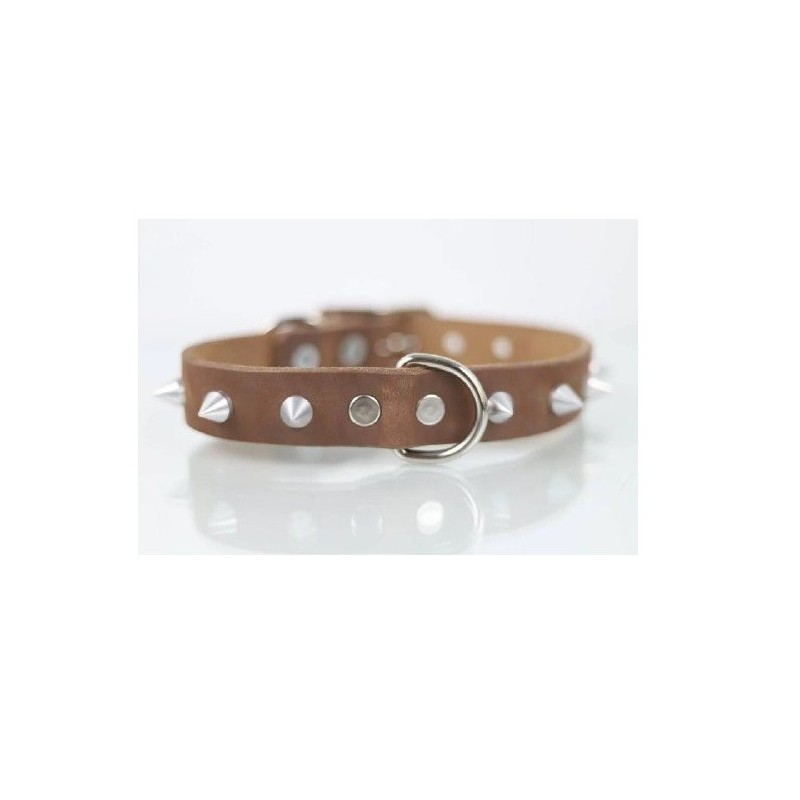 COLLAR PIEL C/PICOS 2CM T18 PIEL