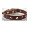 COLLAR PIEL C/ESTOPEROLES 3CM T18 PIEL