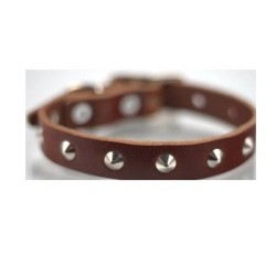 COLLAR PIEL C/ESTOPEROLES 3CM T24 PIEL