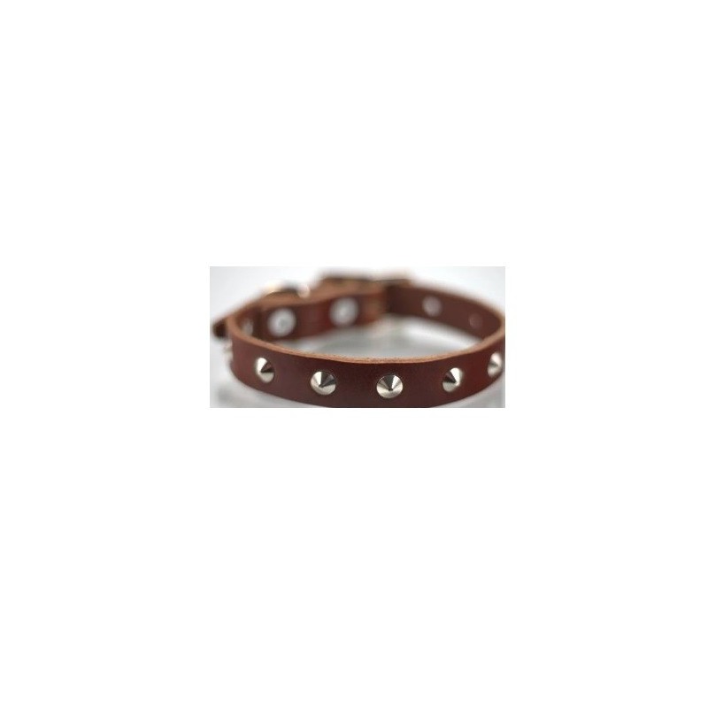 COLLAR PIEL C/ESTOPEROLES 3CM T24 PIEL