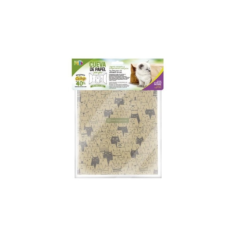 CUEVA DE PAPEL C/CATNIP P/GATO