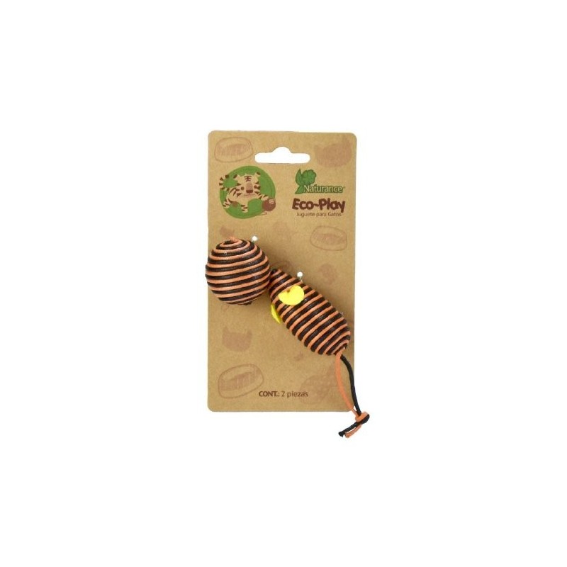 JUGUETE BOLA Y RATON ECOPLAY - 2 PZ