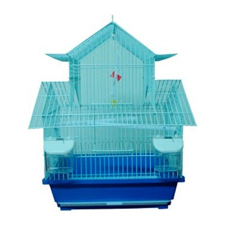 JAULA P/AVES 2 AGUAS 37X28X48 CM.