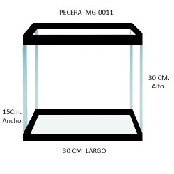 PECERA DE CINTA ALTA 30X15X30CMS