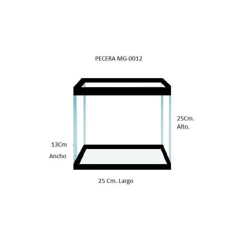 PECERA DE CINTA ALTA 25X13X25CMS
