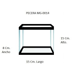 PECERA DE CINTA ALTA 15X8X15CMS