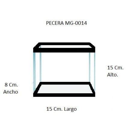 PECERA DE CINTA ALTA 15X8X15CMS