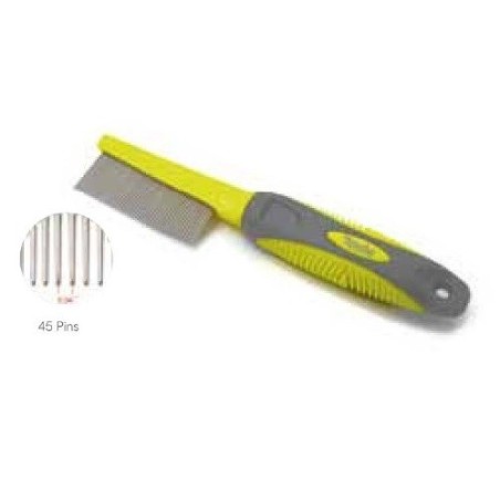 PEINE METALICO CON MANGO ANTIDERRAPANTE SP-7802