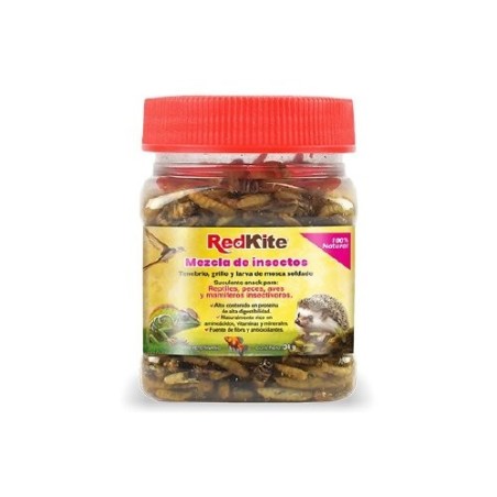 REDKITE MEZCLA INSECTOS TENEBRIO GRILLO MOSCA 34 GRS